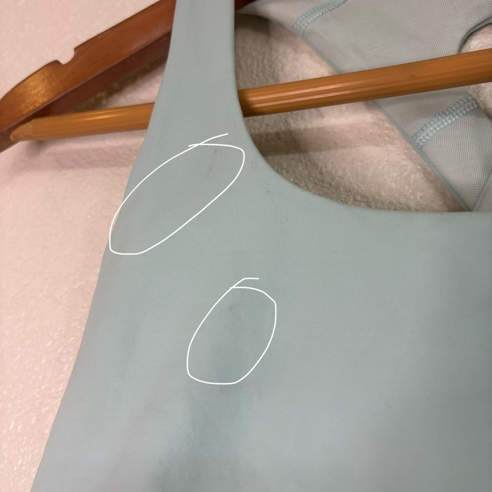 Lululemon Time To Sweat Bra Aquamarine Mint Blue Racerback Sports Bra Size 8 - Picture 10 of 12